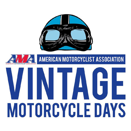AMA Vintage Motorcycle Days Logo with Helmet