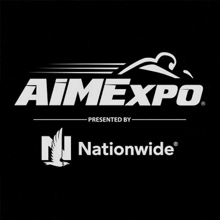 AIM Motorcycle Expo Black & White Logo