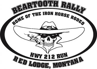Beartooth Motorcycle Rally Black and White Skull Logo