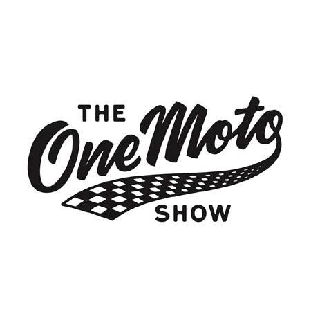 The One Motorcycle Show black and white banner