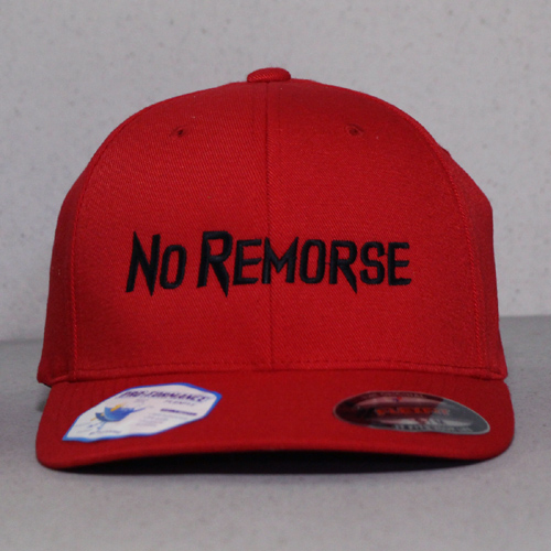 Baseball Hat with No Remorse in Red