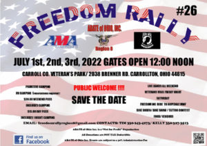 ABATE of Ohio Freedom Rally 2022 Poster