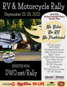 the Direction Wide Open RV & Rally Banner