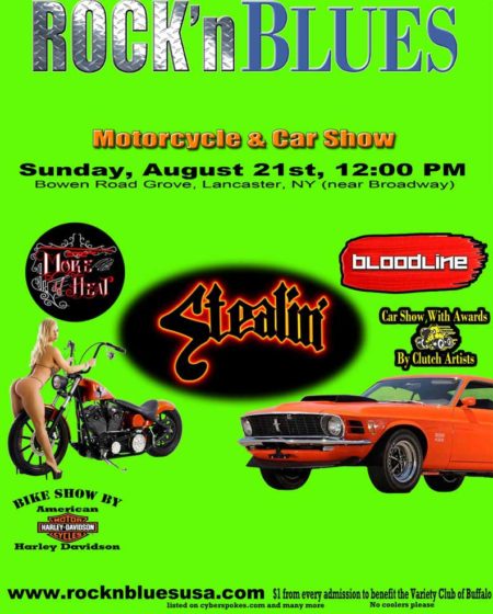 Rockn' Blues Motorcycle & Car Show Poster