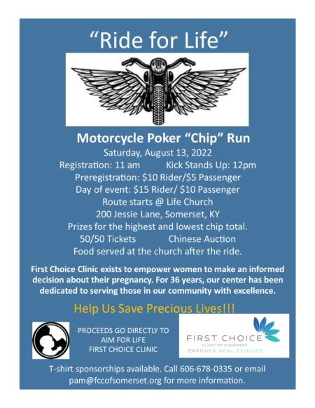 Ride for Life Motorcycle Poker Chip Run 2022