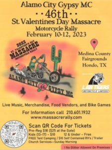 St. Valentine's Day Massacre Motorcycle Rally 2023 Flyer