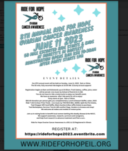 Ride for Hope Ovarian Cancer Ride & Celebration 2023 in Bartlett