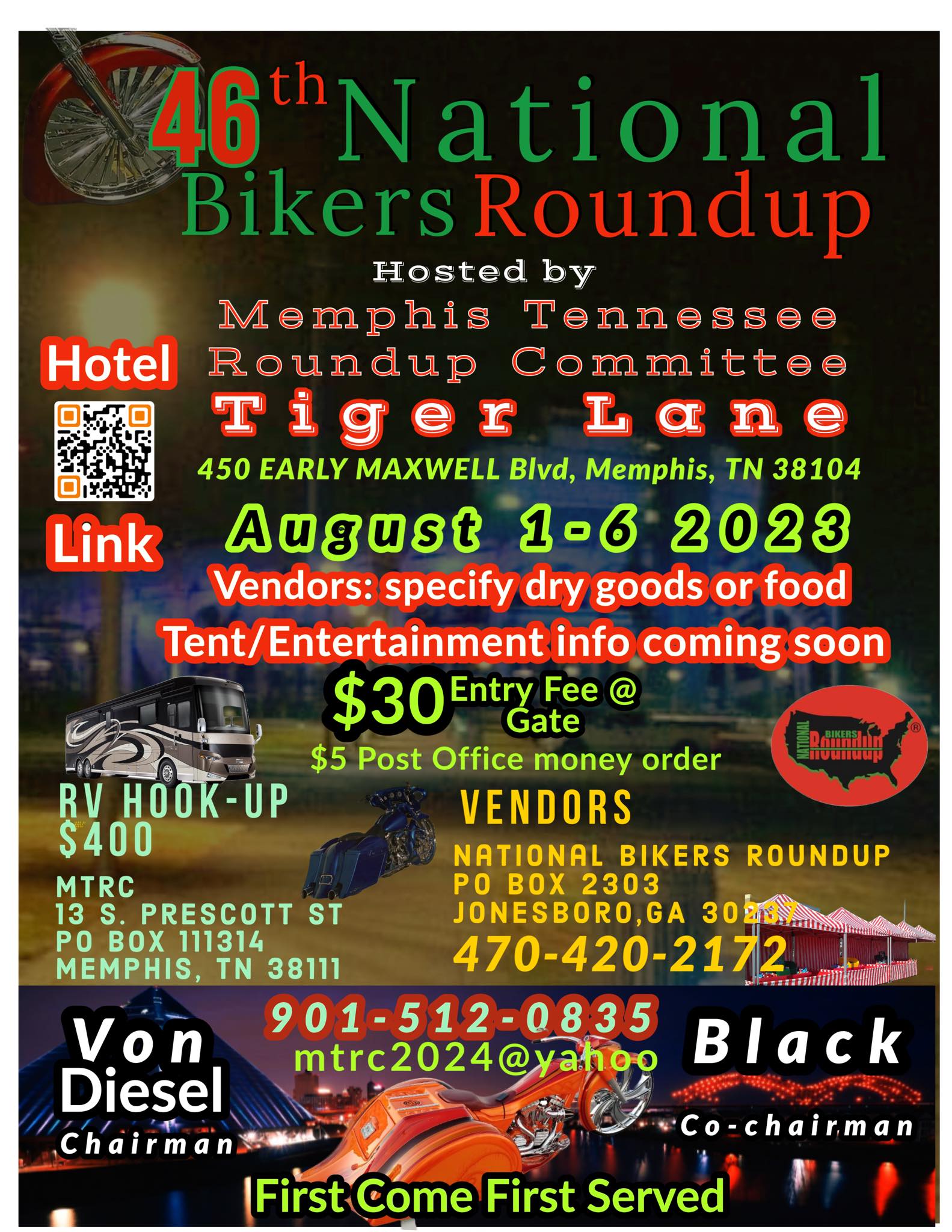 National Bikers Roundup Memphis 2023 Poster
