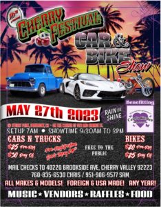 15th Annual Cherry Festival Car & Bike Show Poster