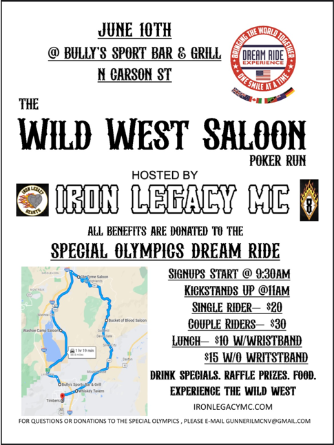 Wild West Saloon Poker Run Dream Ride 2023
