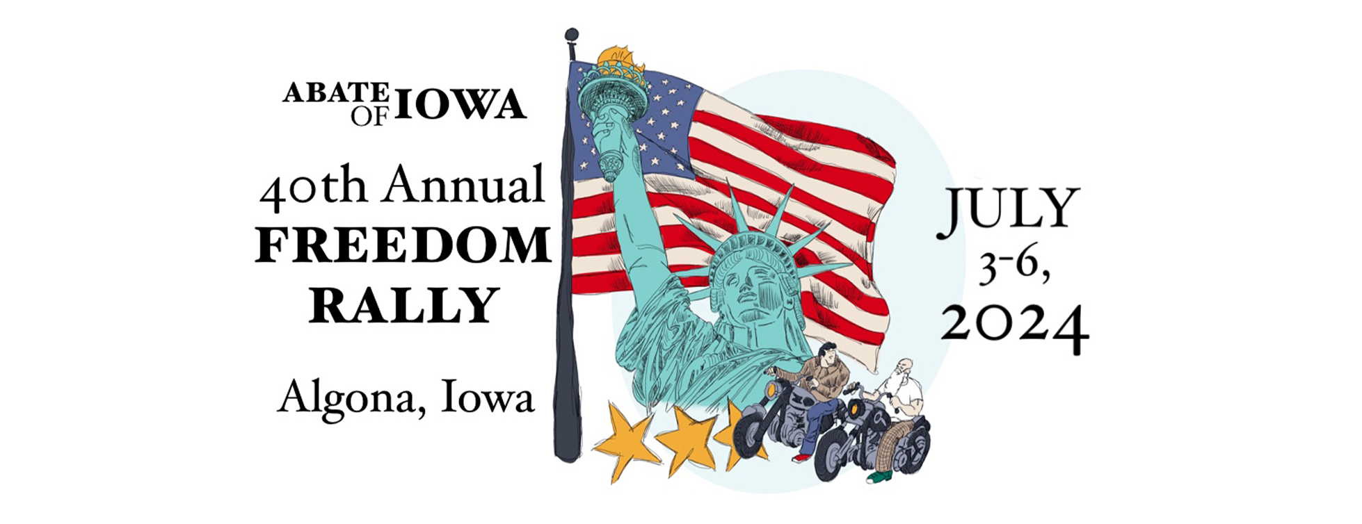 Abate of Iowa Freedom Rally 2024 banner