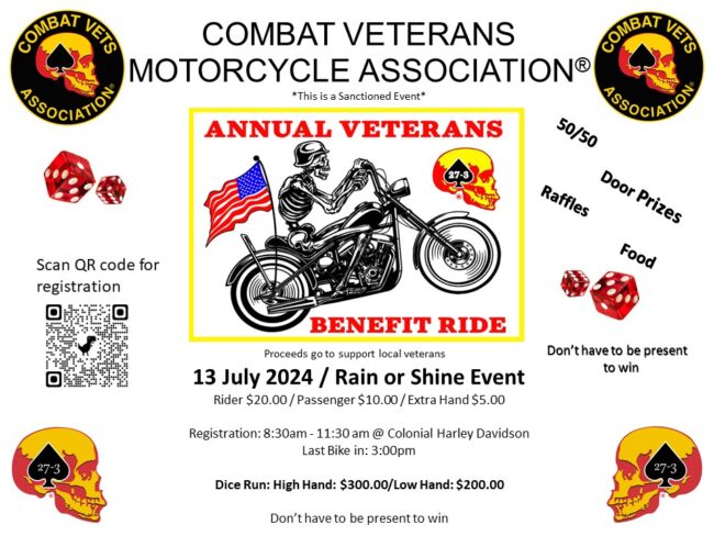 Combat Vets MC Veterans Benefit Ride