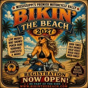 Bikin’ the Beach Motorcycle Rally 2027 Banner