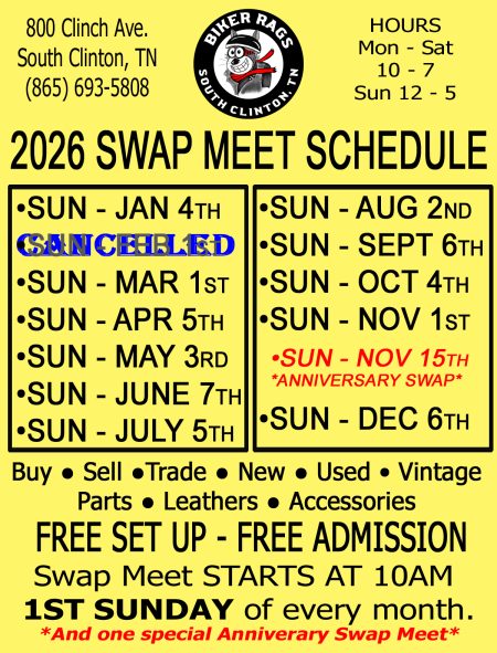 Biker Rags Motorcycle Swap Meet Flyer