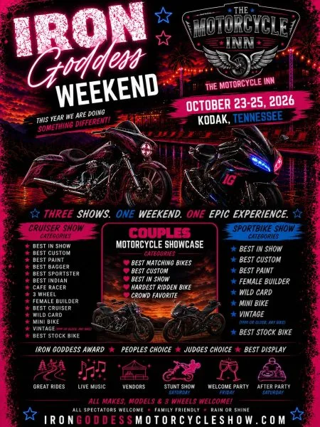 Iron Goddess Motorcycle Show 2026 Flyer