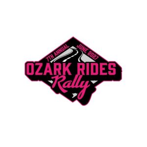 Ozark Rides Rally 2027 Pink Logo
